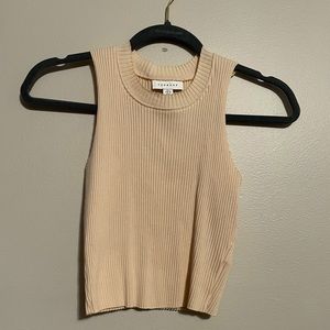 TOPSHOP Neutral Crop Shirt